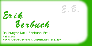 erik berbuch business card